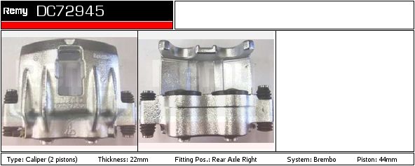 DELCO REMY Тормозной суппорт DC72960